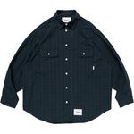 Рубашка в клетку с карманом WTAPS, зеленый - фото