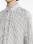 Полосатая хлопковая рубашка Hed Mayner, серый - фото 5