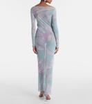 Тюлевое макси-платье Orchidee Pucci, Aqua Orchidee - фото 3