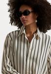 Платье Polo Ralph Lauren STRIPED SILK BLEND SHIRTDRESS, White/Black/Black - фото 5