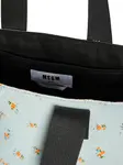 Сумка-тоут с цветочным принтом Msgm, синий - фото 5