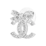 Серьги Bow Tie Cc Logo CHANEL, серебро - фото 7