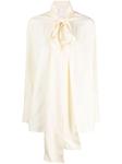 Шелковая блузка с бантом Givenchy, бежевый - фото