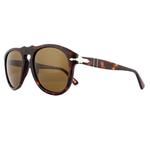Поляризационные солнцезащитные очки aviator havana Persol, коричневый - фото 2