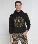 Толстовка мужская Versace Jeans Couture с золотым принтом, черный - фото 3
