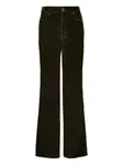 Расклешенные брюки La Doublej, зеленый - фото
