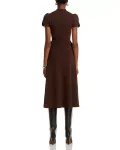 Платье-Тюльпан в рубчик с компактным силуэтом 3.1 Phillip Lim, коричневый - фото 4