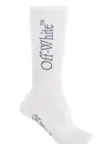 Хлопковые носки с вышитым логотипом OFF-WHITE, белый - фото 2
