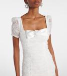 Макси-платье из тюля и кружева с рюшами Self-Portrait, белый - фото 4