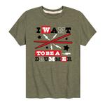 Футболка с рисунком для мальчиков 8–20 лет «Хочу стать барабанщиком» Licensed Character - фото