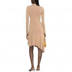 Асимметричное мини-платье PINKO, бежевое - фото 4