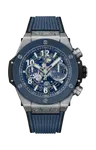 Часы big bang unico titanium blue ceramic Hublot - фото