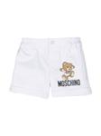 Moschino Kids шорты с декором Teddy Bear, белый - фото