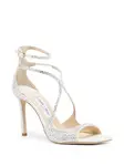Босоножки Azia 95 с кристаллами Jimmy Choo, белый - фото 2