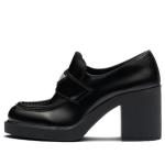 Кроссовки chocolate brushed leather loafers 'black' Prada, черный - фото