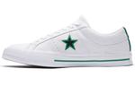 Кеды Converse One Star Ox Leather White/Green Original Style - фото