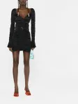 Платье мини со сборками BLUMARINE, черный - фото 2