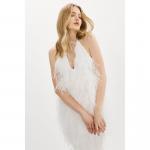 Сольвейг | Платье с перьями Lamarque, белый - фото 3