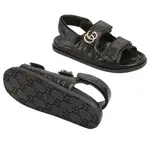 Сандалии double g leather Gucci, черный - фото 2