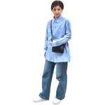 UNIQLO Jw Anderson X рубашка Unisex Light Blue - фото 5