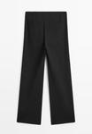 Брюки Massimo Dutti MID-WAIST STRAIGHT-LEG, Black - фото 6