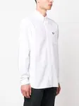 Рубашка с вышитым логотипом Fred Perry, белый - фото 3