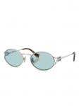Miu Miu Eyewear oval-frame солнцезащитные очки, серебряный - фото 2