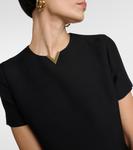 Мини-платье из крепа couture Valentino, черный - фото 4