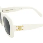 CELINE Солнцезащитные очки Triomphe белые, White - фото 10