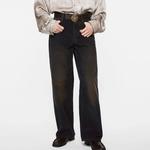 Logo Patch Wide Leg Jeans Acne Studios, черный - фото 4