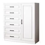 Yu Senyi Комод 60 см для спальни из дерева, 5 ящиков - фото 4