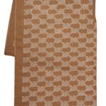 MICHAEL KORS Акриловый  вязаный шарф Women's Camel/White - фото 2