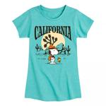 Футболка с рисунком Peanuts Snoopy California Hike для девочек 7–16 лет Licensed Character - фото