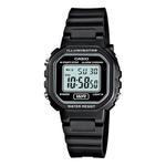 Часы CASIO Waterproof Quartz Black Strap Black Digital, черный - фото
