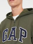 Толстовка с капюшоном на молнии GAP HERITAGE, оливковый - фото 5