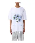 Футболка с цветочным принтом Msgm, белый - фото