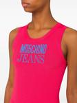 MOSCHINO JEANS топ в рубчик с логотипом, розовый - фото 3