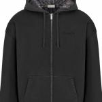 Dior Мужская толстовка с капюшоном, темно-серая, средней толщины - фото 6