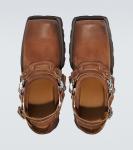 Кожаные мюли с открытой пяткой Acne Studios, Caramel Brown - фото 4