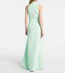 Платье Присциллы из крепа с декором Safiyaa, Brook Green With Silver - фото 3