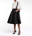 Юбка миди Re-Nylon с плиссировкой Prada, черный - фото 2