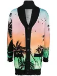 Кардиган с принтом Hawaii Philipp Plein, розовый - фото