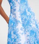 Макси-платье Мара Emilia Wickstead, Damask Floral Blue - фото 5