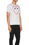 Футболка Comme des Garçons Heart Logo, серый - фото 4