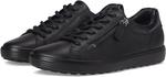 Кроссовки ECCO Soft 7 Side Zip Lace Sneakers, Black - фото