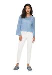 Свитер с рукавами 3/4 и рукавами-трубами Only, голубой - фото 2