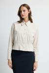 Блуза adL Button-down blouse, Vanilla/Beige - фото 5