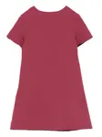 Платье с логотипом в виде булавки Versace Kids, красный - фото 2