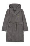 Халат с пряжкой для мальчика Lyle & Scott, серый - фото