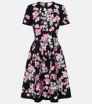 Мини-платье с цветочным принтом Carolina Herrera, Black Multi - фото